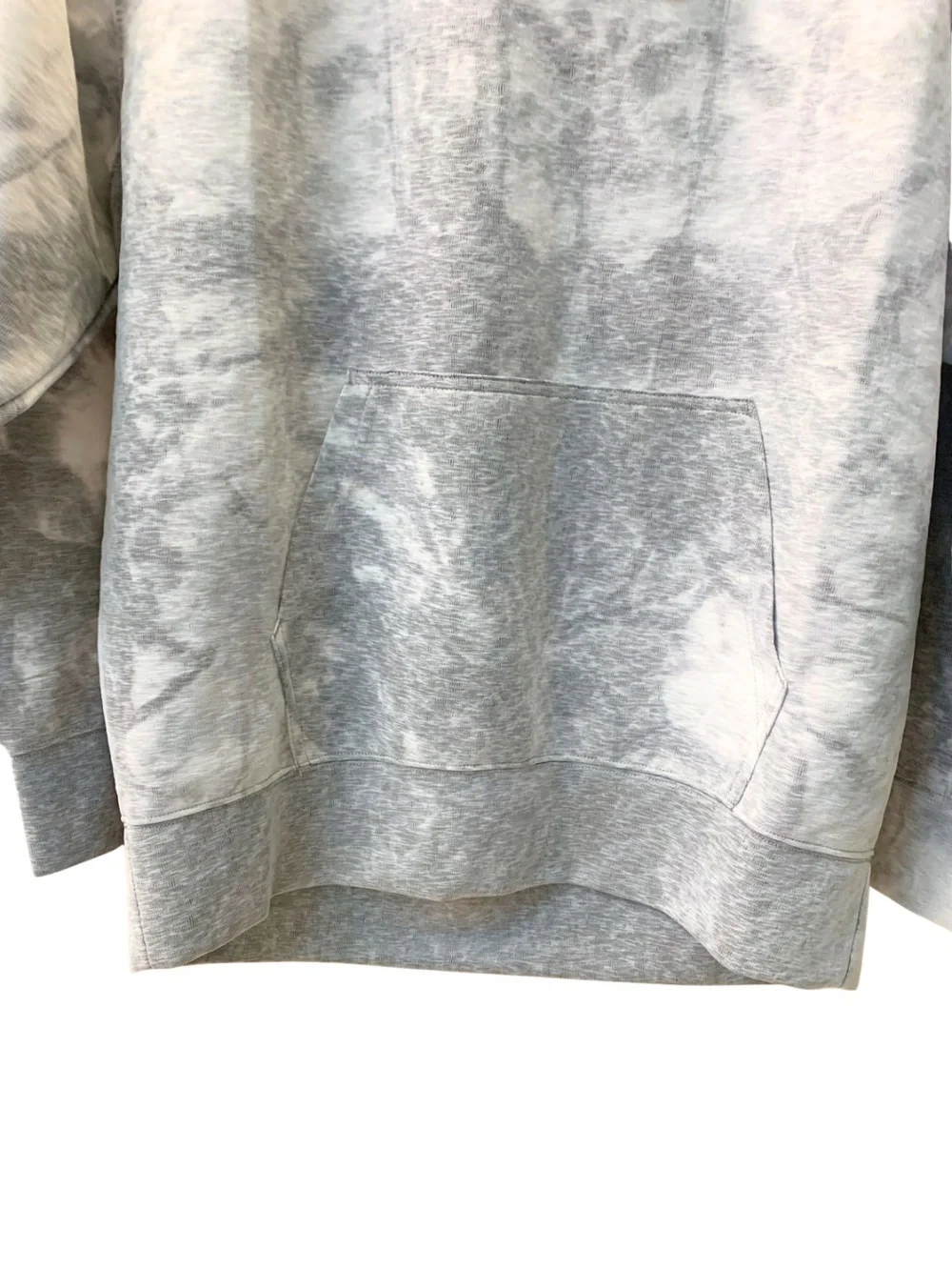 Nike Gray White Tie Dye Print Hoodie Sweatshirt Pullover Hoodie Sporty Active